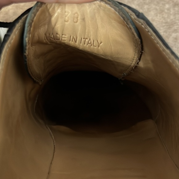 Thom Browne Pebble Grain Leather Black Blucher Contrast Sole Derbys - Picture 12 of 13